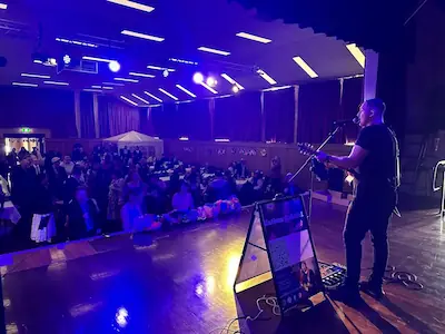 Nathan Gabriel performing at Sunbury Memorial Hall